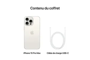 iPhone Apple iPhone 15 Pro Max 512Go Blanc Titanium 5G