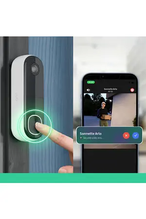 Visiophone Arlo ESSENTIAL 2 Sonnette vidéo 2K + Carillon Arlo 2