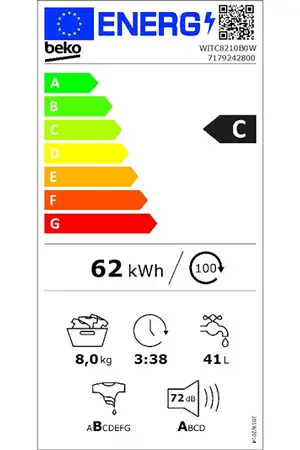 Lave-linge hublot Beko ENCASTRABLE - WITC8210B0W