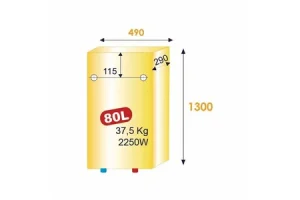 Chauffe-eau Thermor Chauffe-eau plat multi-positions MALICIO 3 stéatite connecté 80L - - 231070