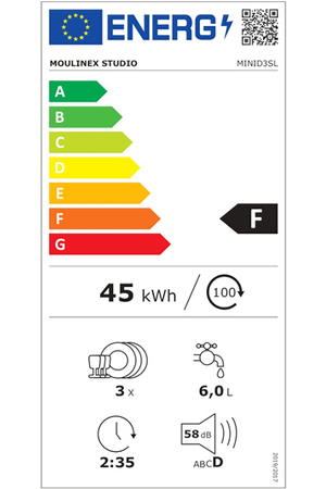 Mini lave-vaisselle Moulinex Studio MINID3SL