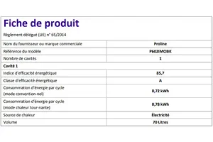 Cuisinière induction Proline P602IMCIBK