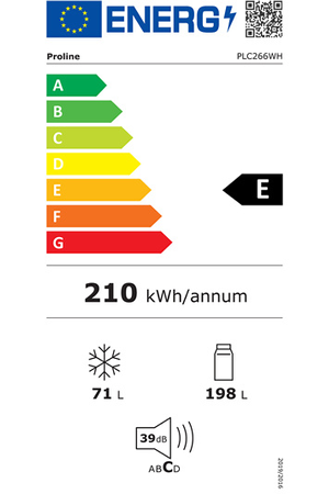 Réfrigérateur congélateur en bas Proline PLC266WH