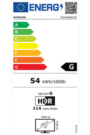 TV LED Samsung TQ43QN90C 100hz Neo QLED anti-reflets 109cm