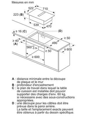 Siemens ED711FQ15E + HOTTE INTÉGRÉE