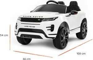 Range Rover Evoque Full Optional avec écran Tactile Mp4, siège en Cuir, Voiture Electrique Enfants avec Licence 12 V Batterie télécommande 2,4 GHz Ports ouvrables