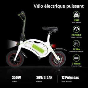 Draisienne électrique Pliable Windgoo Vélo électrique Pliable - B3 Blanc