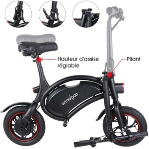 Draisienne électrique Pliable Windgoo Vélo électrique Pliable - B3 Noir