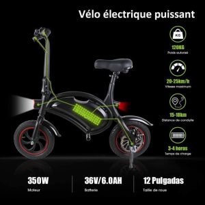 Draisienne électrique Pliable Windgoo Vélo électrique Pliable - B3 Noir