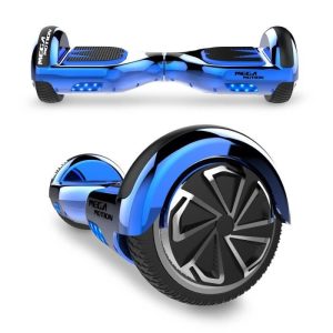 Pack Hoverkart Bleu+MegaMotion Scooter 2 Roues Bleu Chrome Gyropode Auto-équilibre 6,5 pouces Bluetooth Vainqueur Test Hoverbord