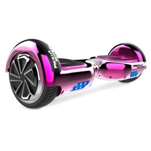 Pack Hoverkart Blanc+MegaMotion Scooter 2 Roues Rose Chrome Auto-équilibre 6,5 pouces Bluetooth Vainqueur Test Hoverbord