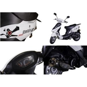 Scooter 50cc 4 temps à injection TAOTAO - CY50T-6 - SIV inclus (carte grise) - Coloris blanc et noir - EURO4