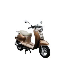 Scooter rétro 50cc 4T EURO 4 Chocolat Métallisé et Crème + Formalités pour Carte Grise ( SIV)