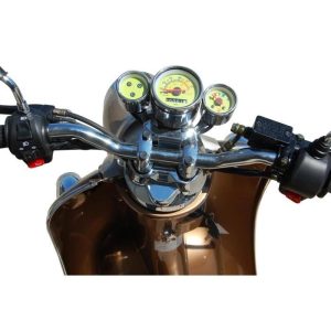 Scooter rétro 50cc 4T EURO 4 Chocolat Métallisé et Crème + Formalités pour Carte Grise ( SIV)