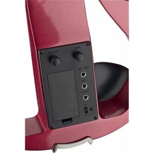 STAGG EVN X-4/4 MRD Pack violon électrique 4/4 rouge - Etui semi-rigide - Casque