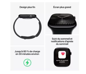 Montre connectée APPLE WATCH Serie 10 46mm Alu/Argent M/L