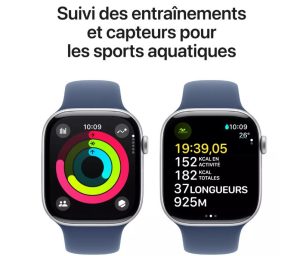 Montre connectée APPLE WATCH Serie 10 46mm Alu/Argent M/L