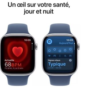 Montre connectée APPLE WATCH Serie 10 46mm Alu/Argent M/L