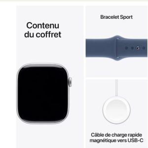 Montre connectée APPLE WATCH Serie 10 46mm Alu/Argent M/L