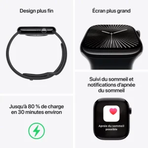 Montre connectée APPLE WATCH Serie 10 46mm Titane Ardoise Loop Cell