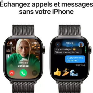 Montre connectée APPLE WATCH Serie 10 46mm Titane Ardoise Loop Cell