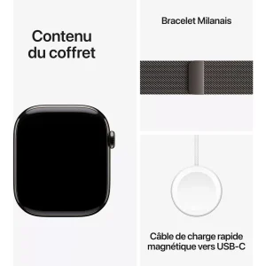 Montre connectée APPLE WATCH Serie 10 46mm Titane Ardoise Loop Cell